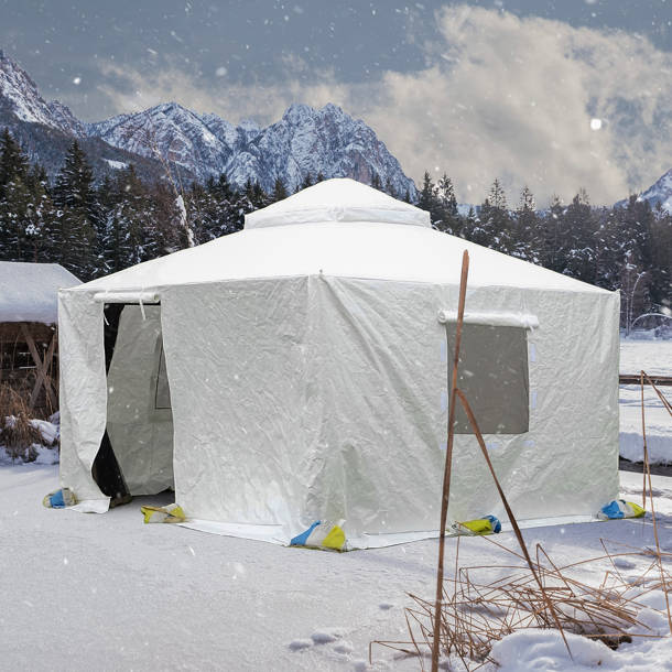 domi outdoor living Universal Winter Cover for Hardtop Gazebos 12x14